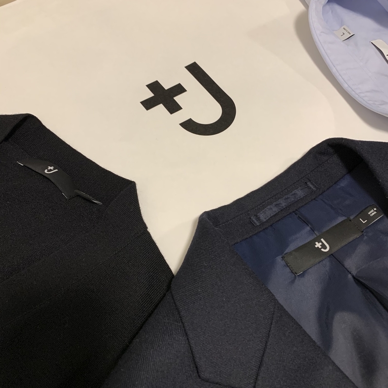 ユニクロ+J nikke ウールテーラードジャケット+パンツ　ブラック　Sサイズ